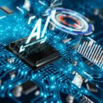 A close up of the electronic circuit board