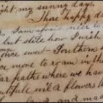 A close up of the writing on an old paper