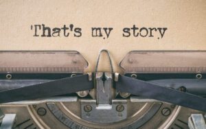 Text Written With A Vintage Typewriter That's My Story