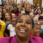 Dr. Pepukayi with TCPS kids