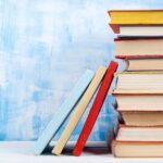 A stack of books on top of each other.