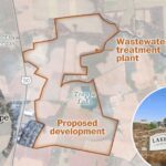 A map of the area where waste water treatment plant is located.