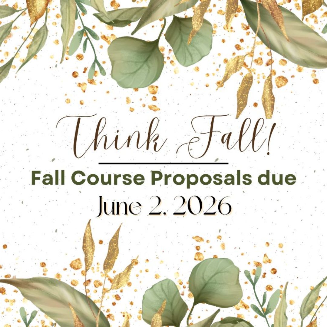 Fall proposals due!